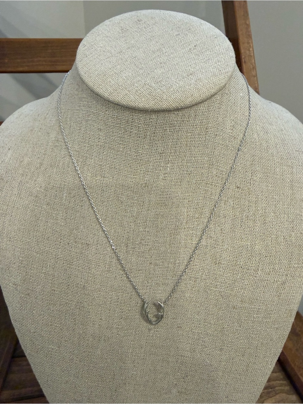 Silver Tone Antler Pendant Necklace Deer Woodland